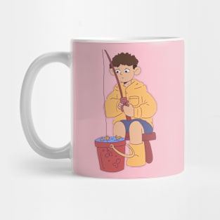 boy fishing Mug